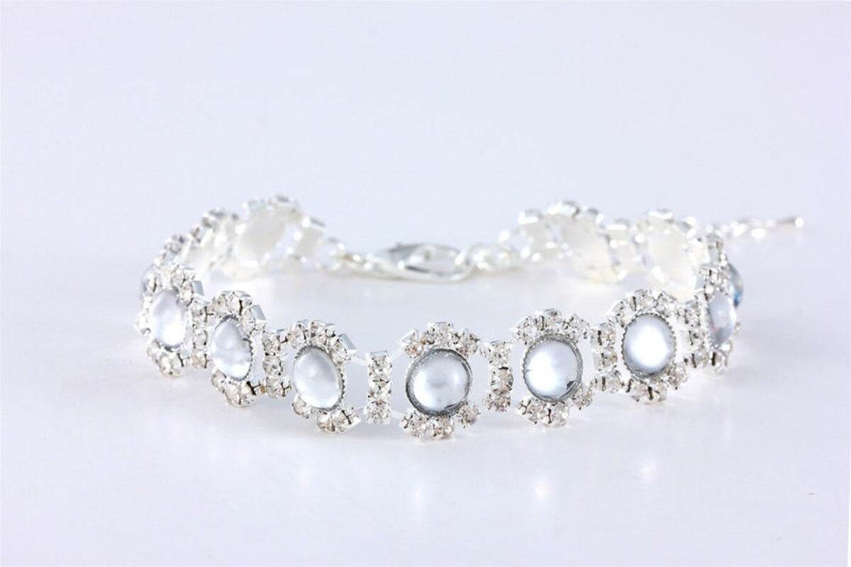 Cat Pearl Rhinestone Necklace Collar
