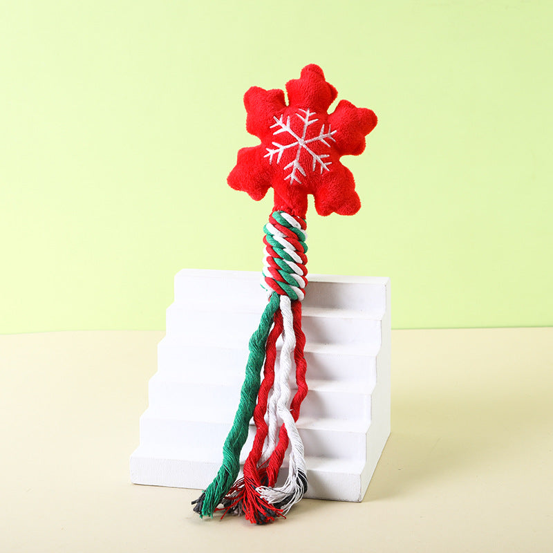 Christmas Plush Rope Dog Toy