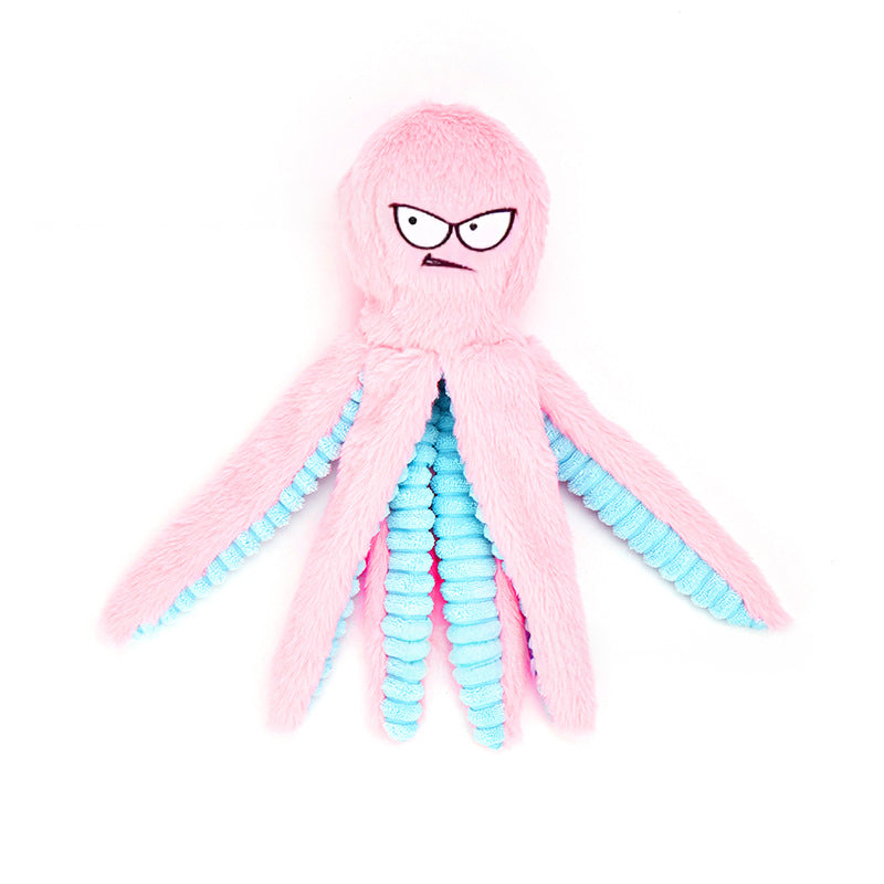 Angry Octo Plush Dog Toy