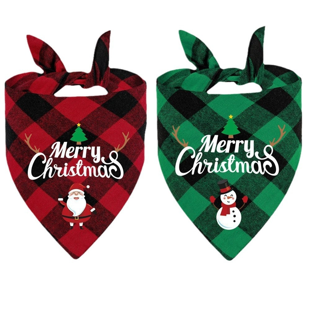 Christmas pet bandana scarf for dogs and cats - holiday neckerchief
