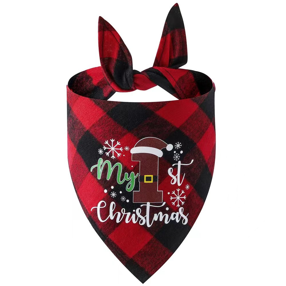 Christmas pet bandana scarf for dogs and cats - holiday neckerchief