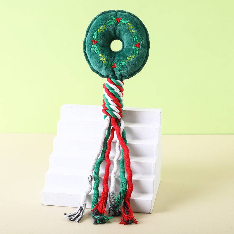 Christmas Plush Rope Dog Toy