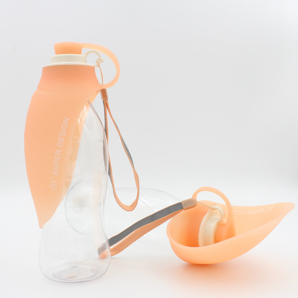 Outdoor Pet Flip Cup Water Bottle