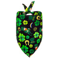 St. Patrick's Day Dog & Cat Bandana | Shamrock Triangle Scarf, 9 Patterns, S & M