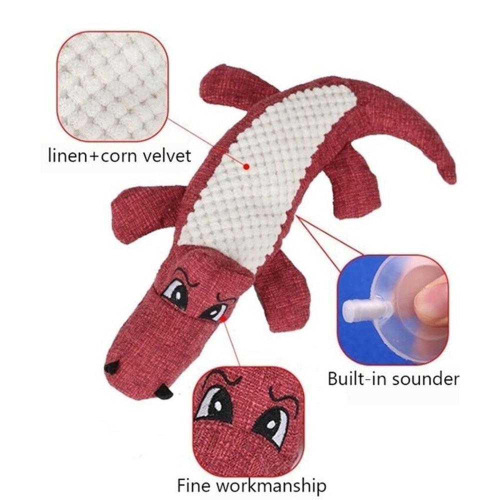 Squeaky Croc Rubber Dog Toy