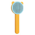 Self-cleaning bear-shaped pet grooming needle comb for cats and dogs - Orange Blue 