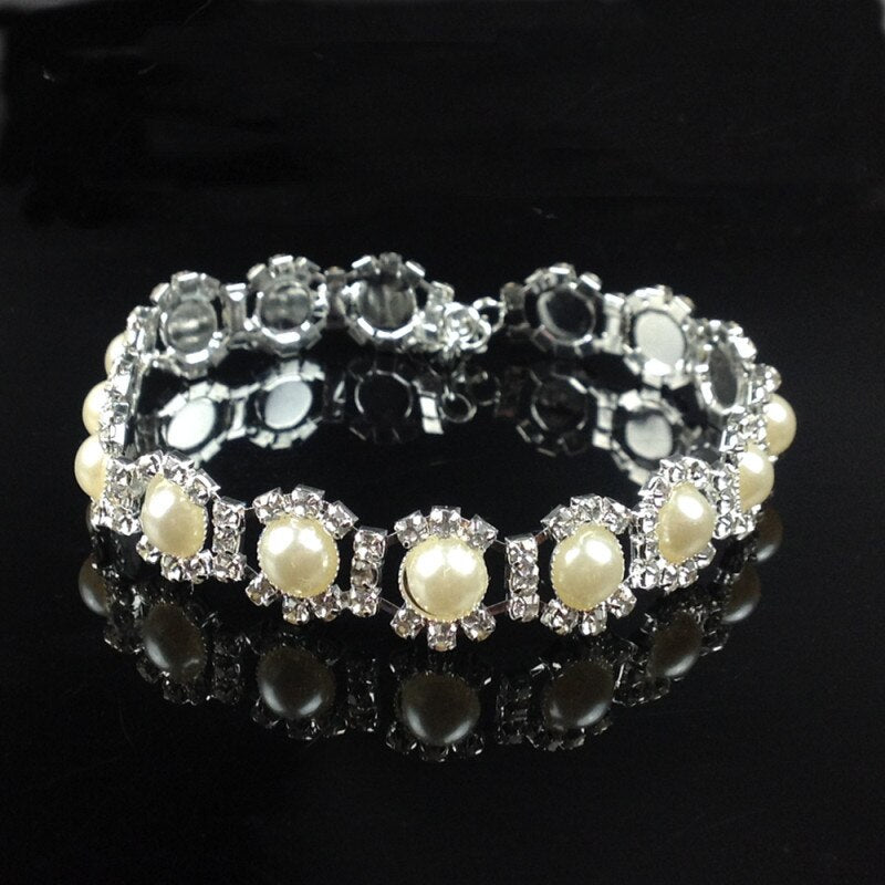 Cat Pearl Rhinestone Necklace Collar