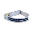 Long Walks Striped Blue Collar