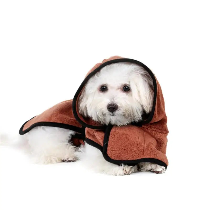 Super Absorbent Dog & Cat Bathrobe | Microfibre Pet Drying Towel Robe XS–XL