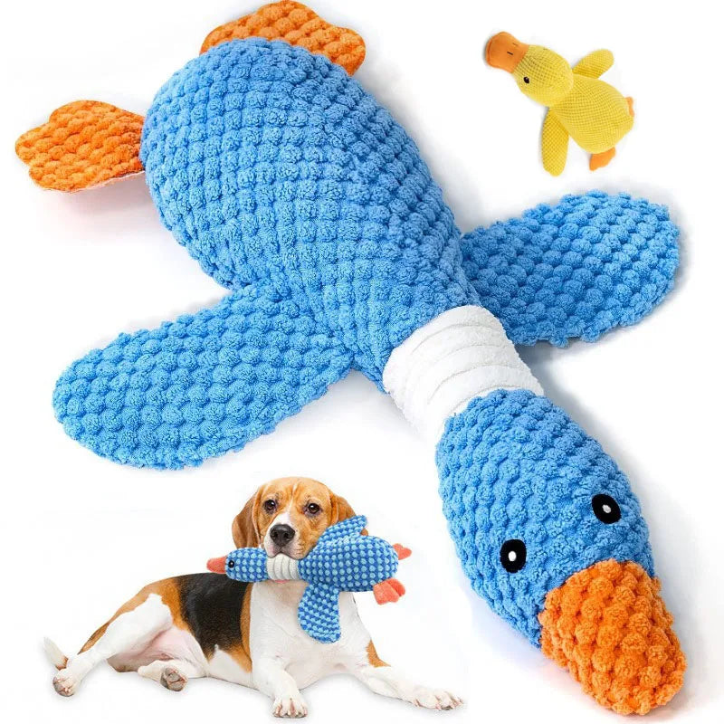 Squeaky Goose Plush Dog Toy – Crinkle & Squeak for Dogs