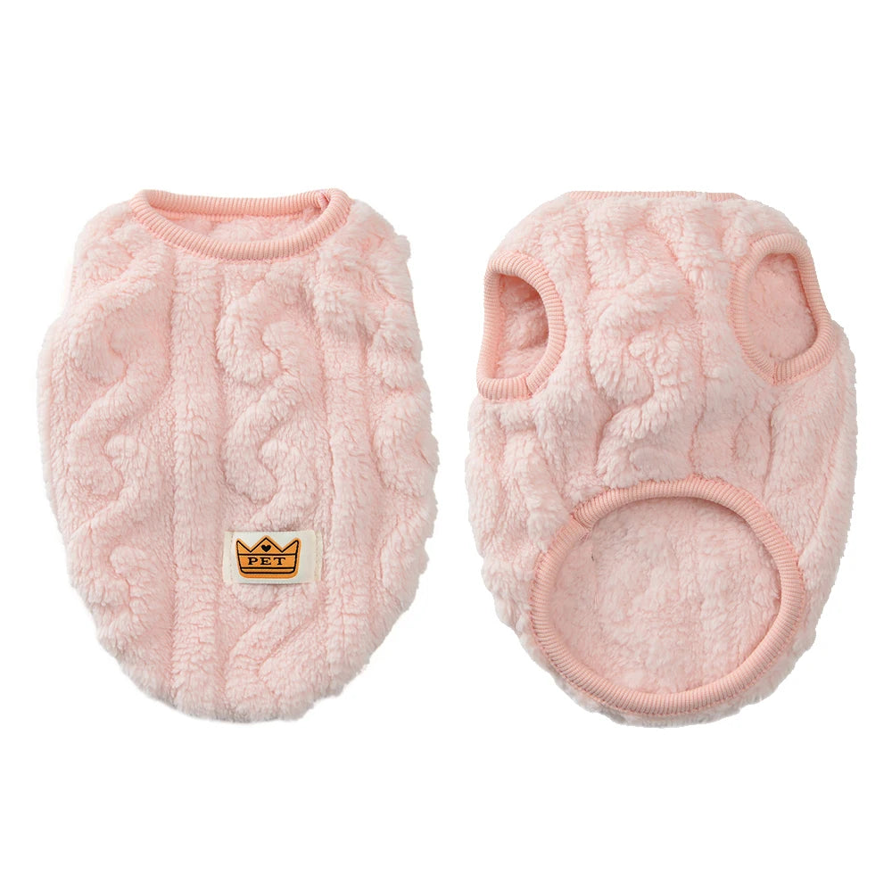 Fleece Sweater for Cats & Small Dogs – Warm Autumn Winter Pet Pullover