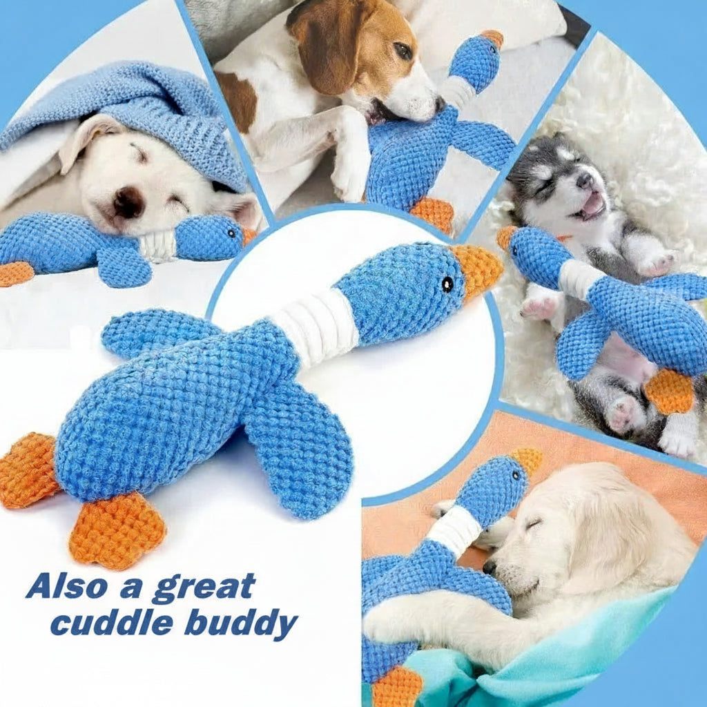 Squeaky Goose Plush Dog Toy – Crinkle & Squeak for Dogs