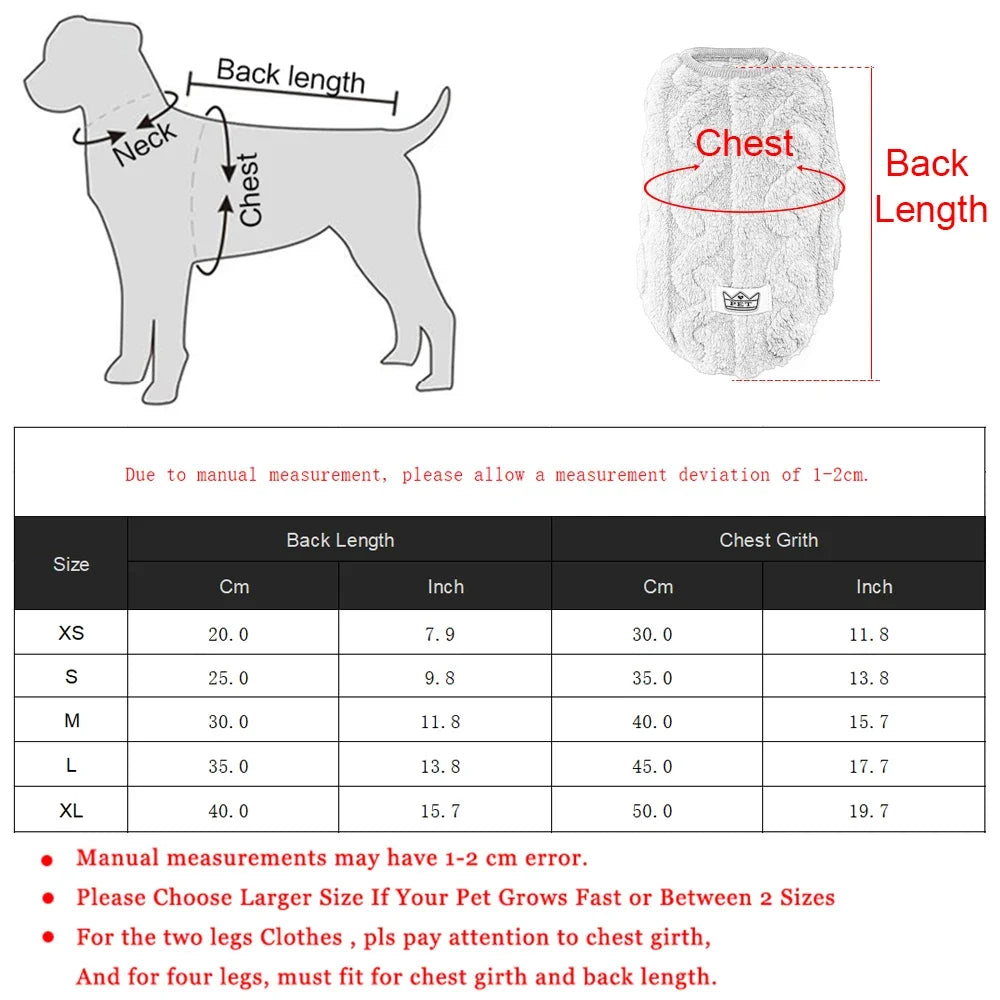 Fleece Sweater for Cats & Small Dogs – Warm Autumn Winter Pet Pullover