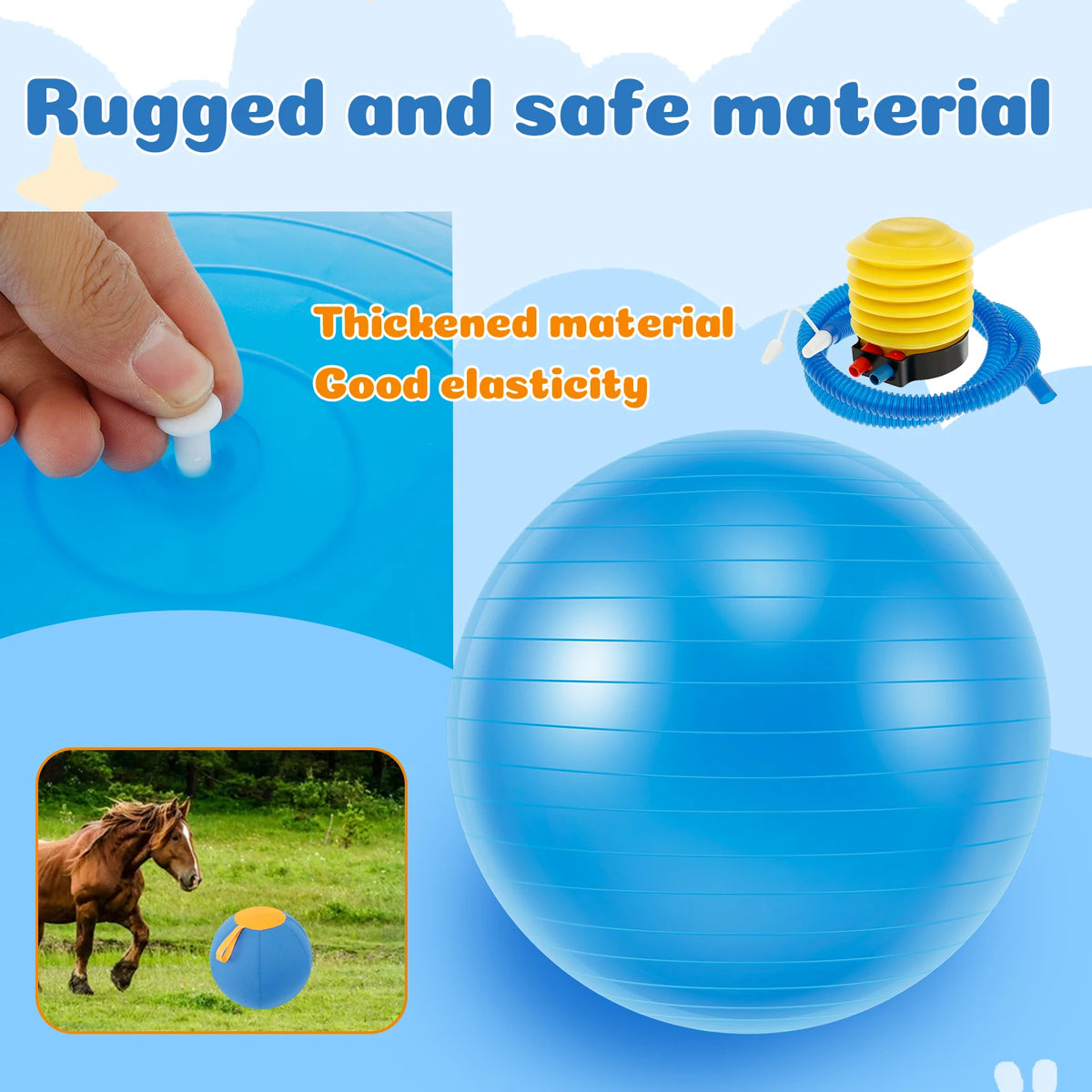 Herding Ball for Dogs — Inflatable Interactive Toy with Handle (45, 55 & 65cm)