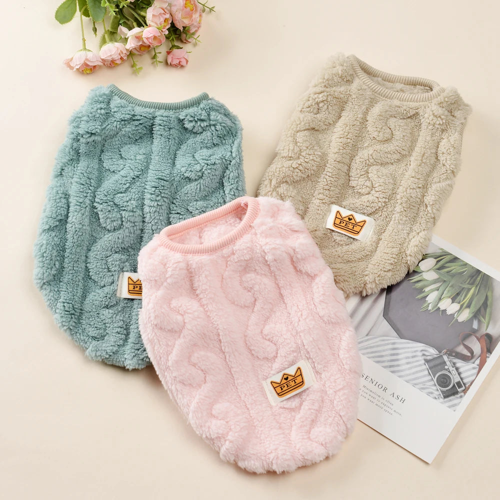 Fleece Sweater for Cats & Small Dogs – Warm Autumn Winter Pet Pullover