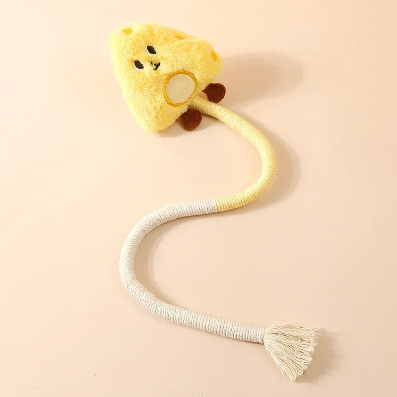 Novelty Plush Cat Toys – Crocodile, Cheese, Cloud & Carrot Designs