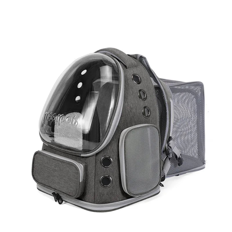 Expandable Pet Carrier Backpack — Breathable Travel Bag for Cats & Small Dogs