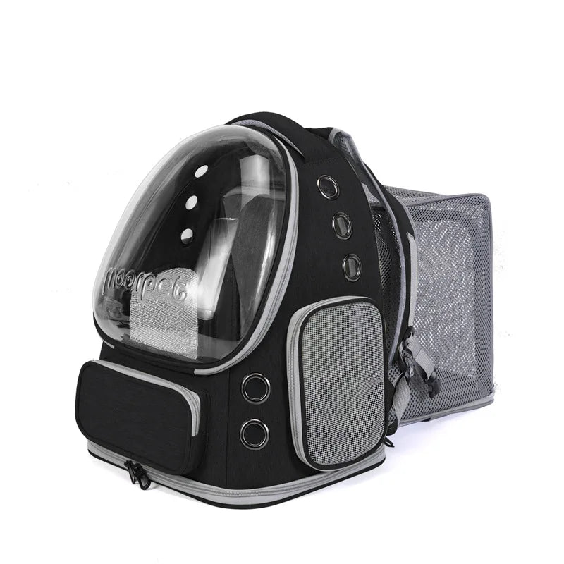 Expandable Pet Carrier Backpack — Breathable Travel Bag for Cats & Small Dogs