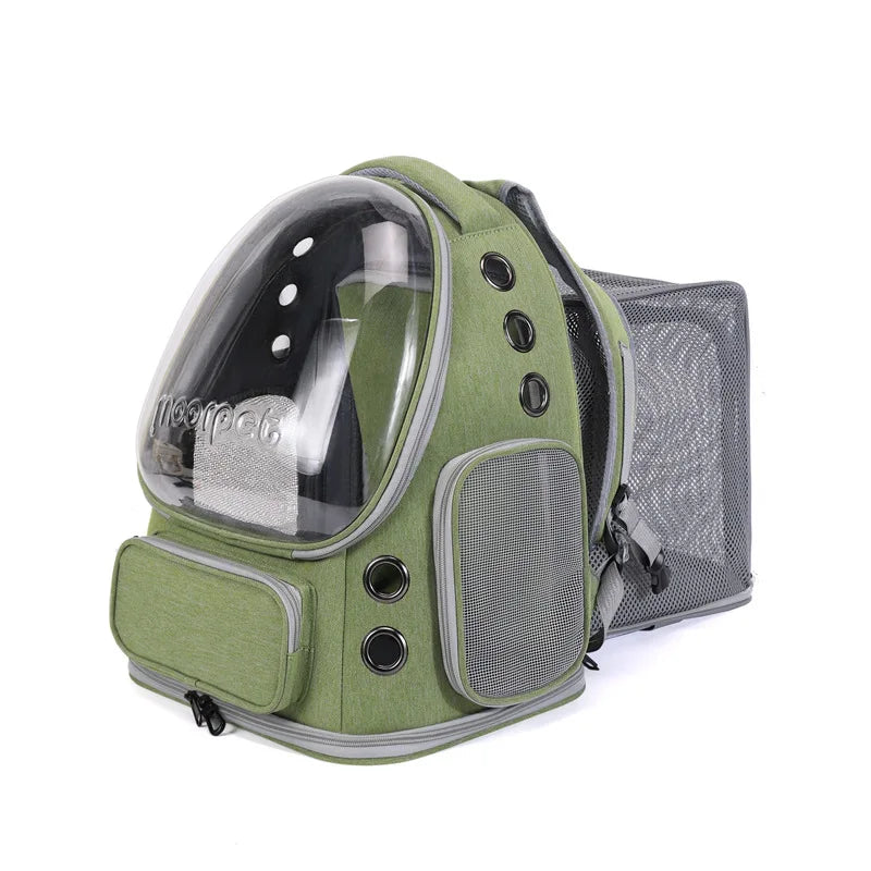 Expandable Pet Carrier Backpack — Breathable Travel Bag for Cats & Small Dogs