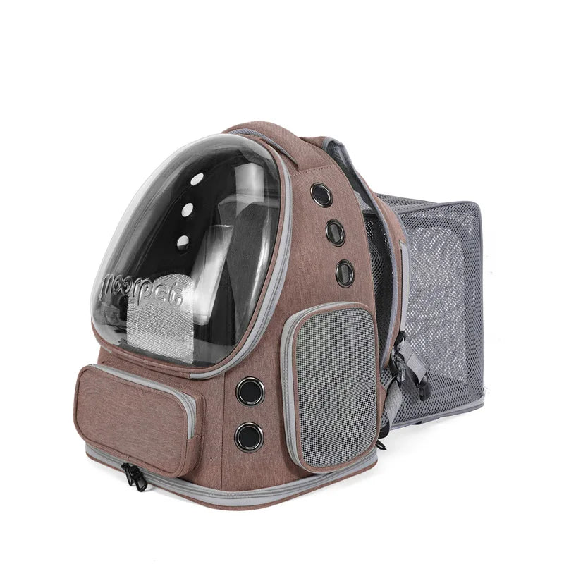 Expandable Pet Carrier Backpack — Breathable Travel Bag for Cats & Small Dogs