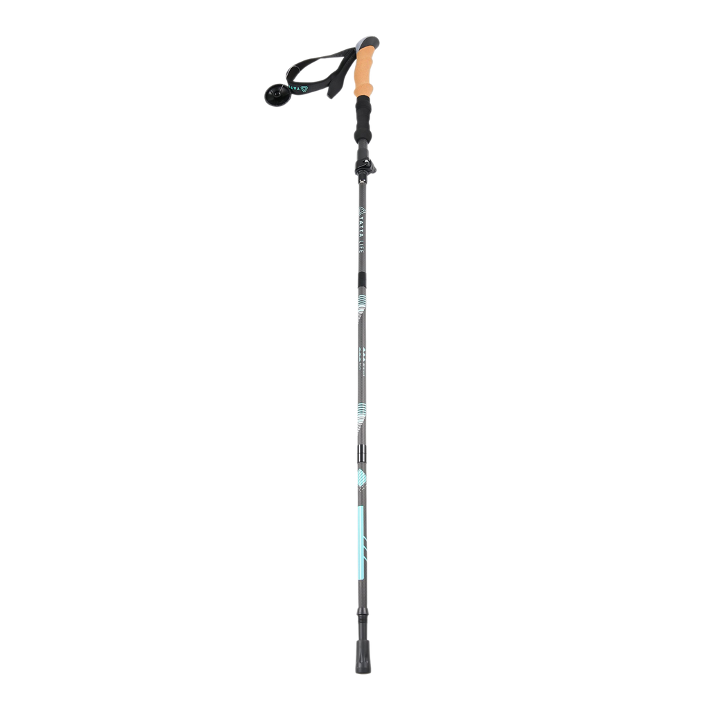 Yatta Life A001 carbon fiber collapsible trekking poles with cork grip - lightweight hiking poles