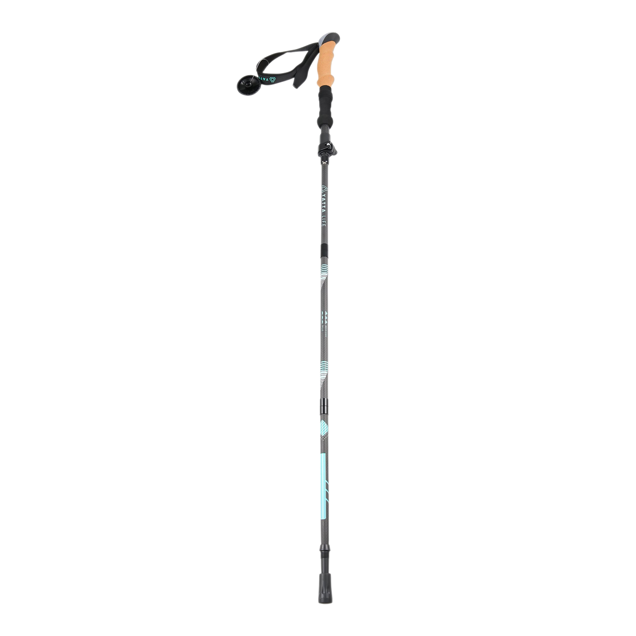 Yatta Life A001 carbon fiber collapsible trekking poles with cork grip - lightweight hiking poles
