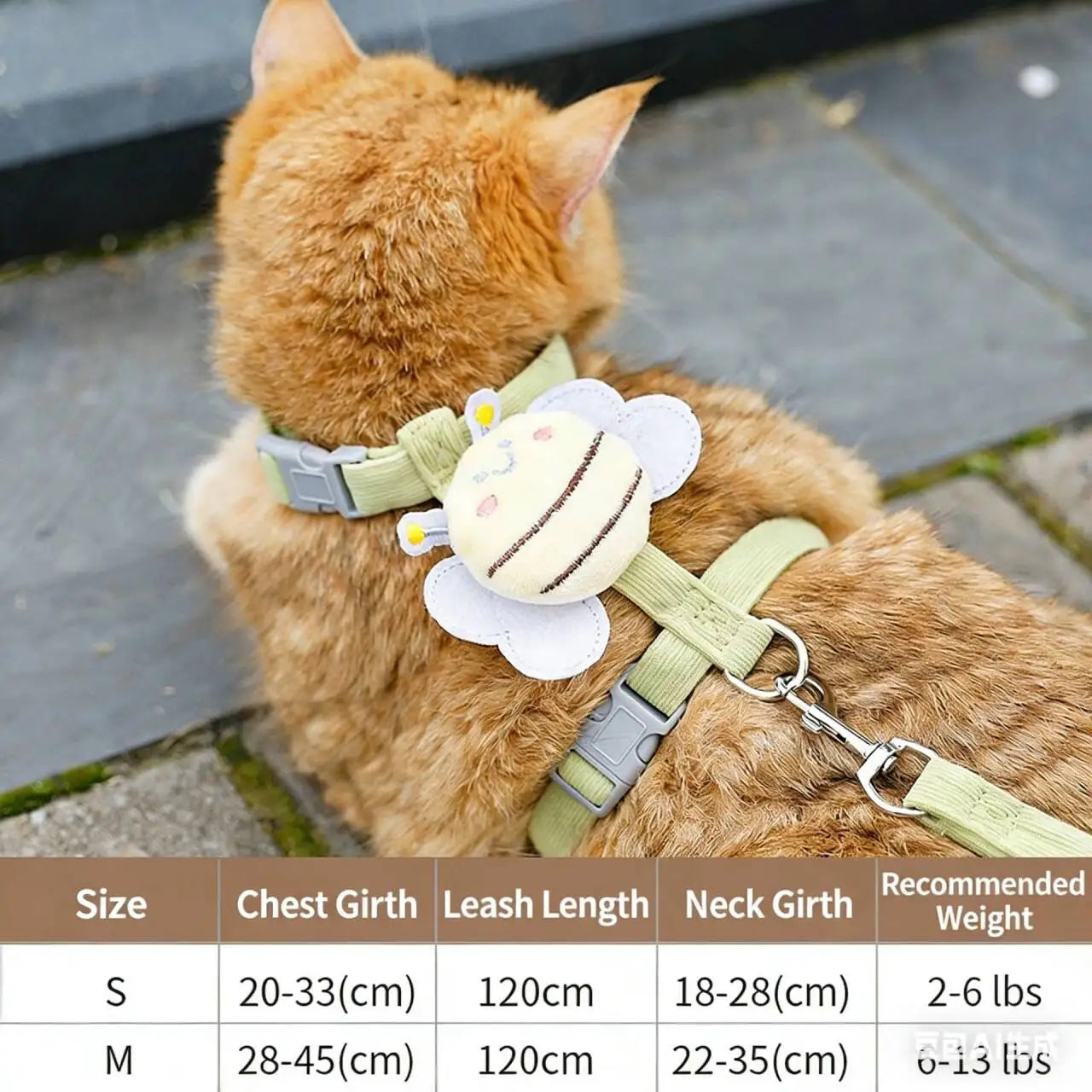 Adjustable Cat Harness Leash