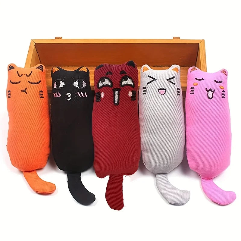 Catnip Thumb Pillow Cat Toy with Crinkle Sound