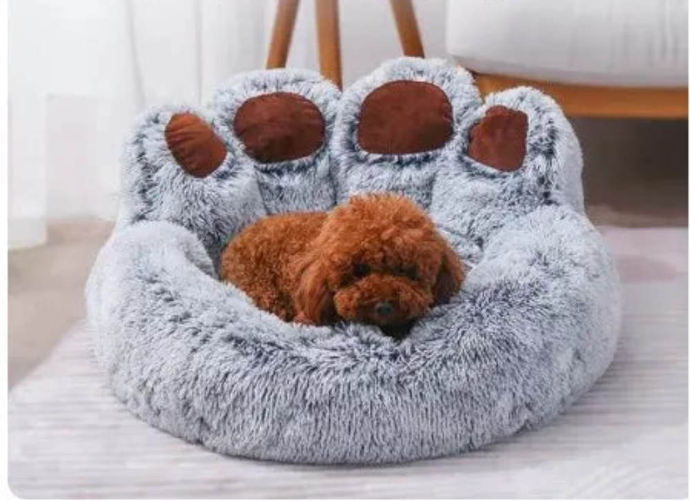 Bear Paw Round Dog Bed