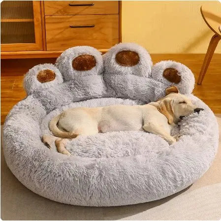 Bear Paw Round Dog Bed