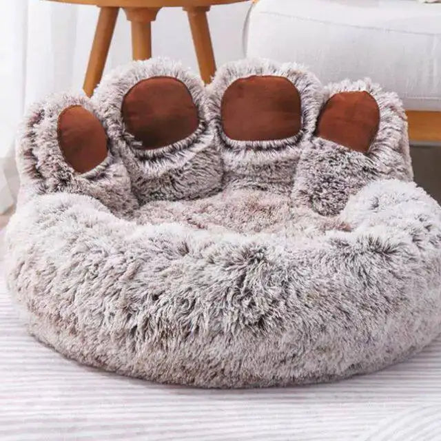 Bear Paw Round Dog Bed