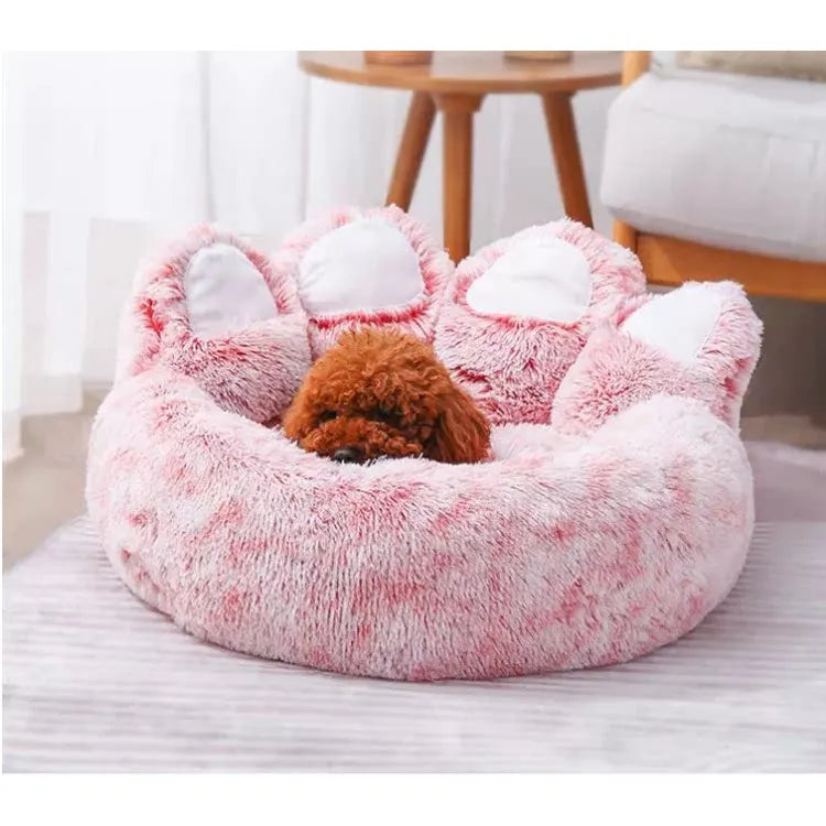 Bear Paw Round Dog Bed