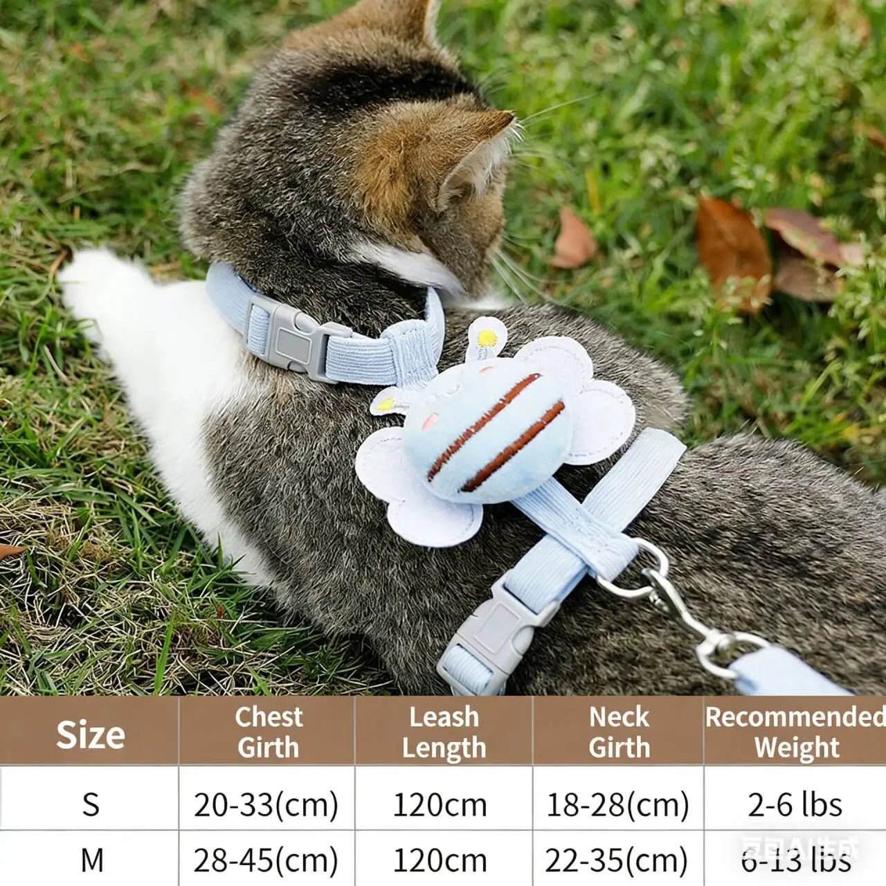 Adjustable Cat Harness Leash