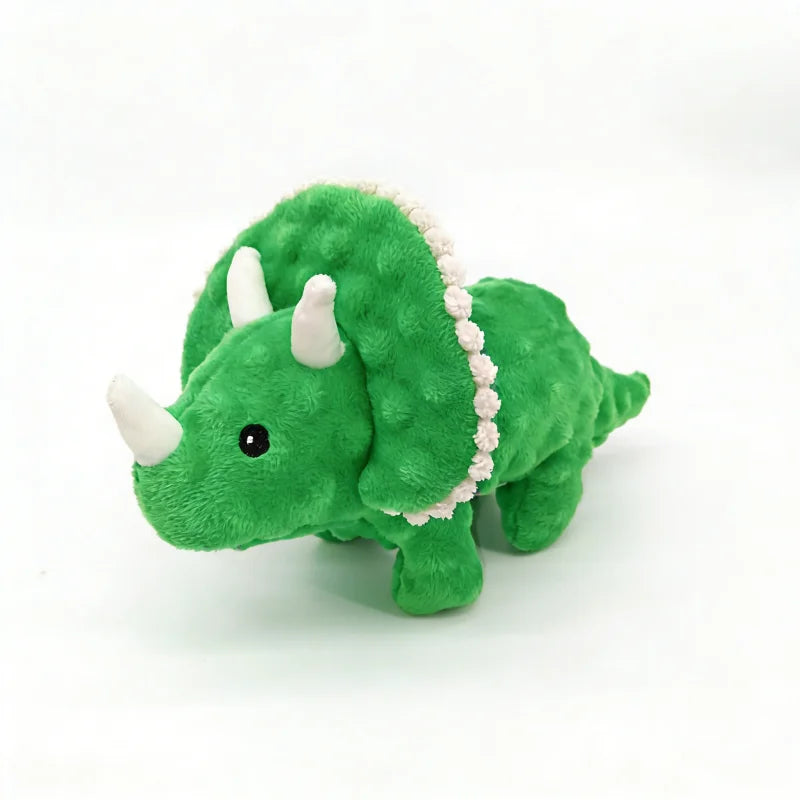 Triceratops Plush Squeaky Dog Toy