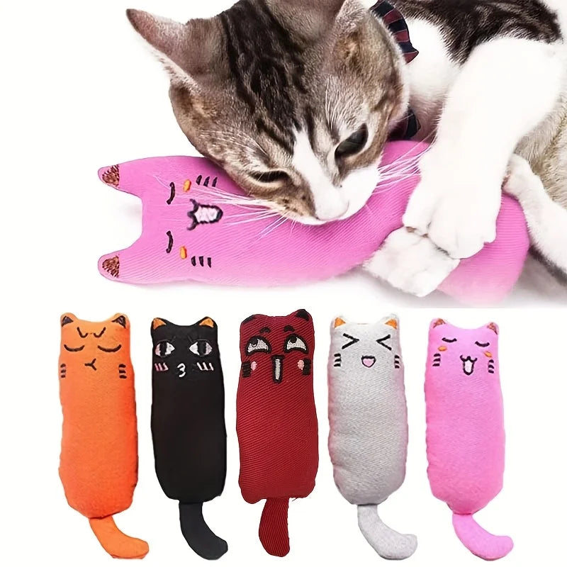 Catnip Thumb Pillow Cat Toy with Crinkle Sound